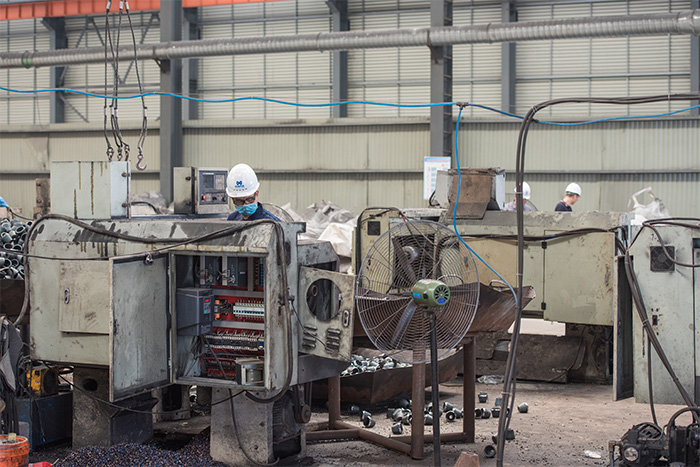 老河口网架配件-锥头加工车间